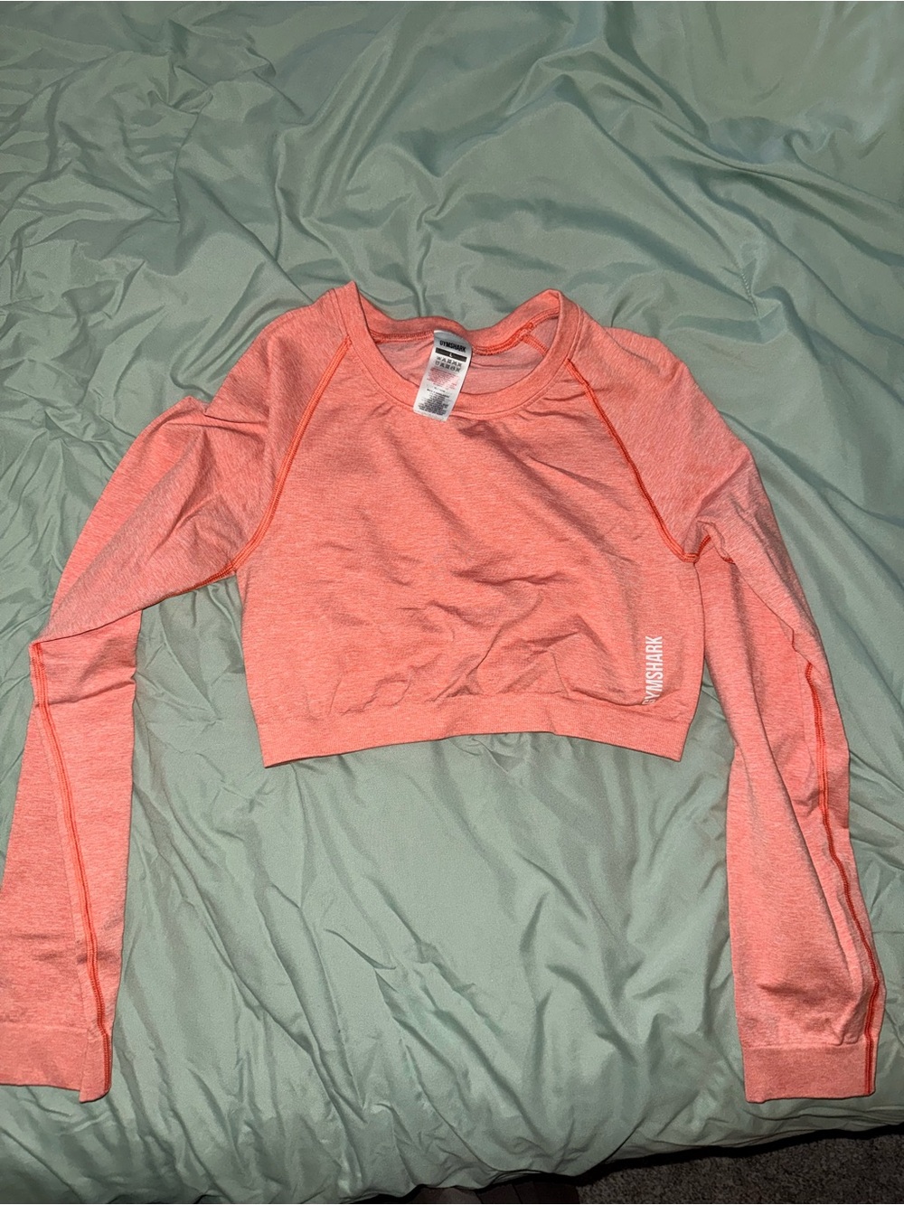 Gymshark Coral Pink Heathered Long Sleeve Top